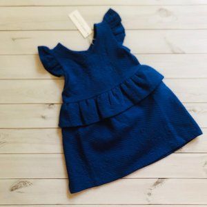 NWT Janie and Jack Blossom Town Blue Dress 6-12 Months